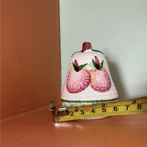 Vintage Handpainted Pear Shaped Salt & Pepper Shakers with Apples & Grapes - Picture 8 of 9